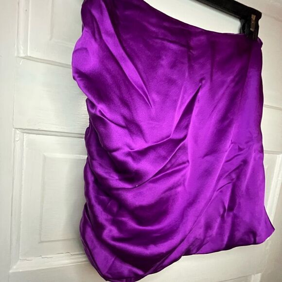 NWTs The Sei Ruched Silk Mini Skirt Size 10 - Picture 11 of 16